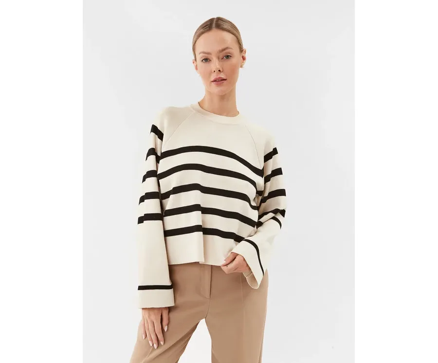 obrazek 1 Noisy May Sweter Fifi 27027535 Beżowy Relaxed Fit