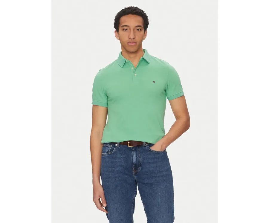 obrazek 1 Tommy Hilfiger Polo 1985 MW0MW17771 Zielony Slim Fit