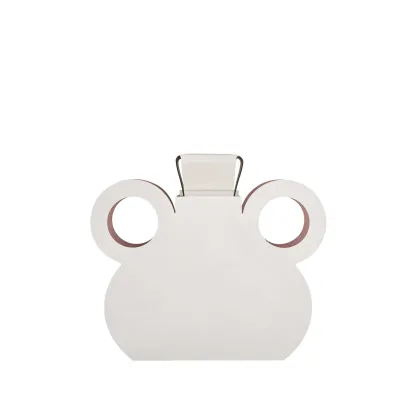 Zdjęcie Unikalny wazon Otto 9x42xH38 cm wykonany z naturalnej skór w kolorze perłowym