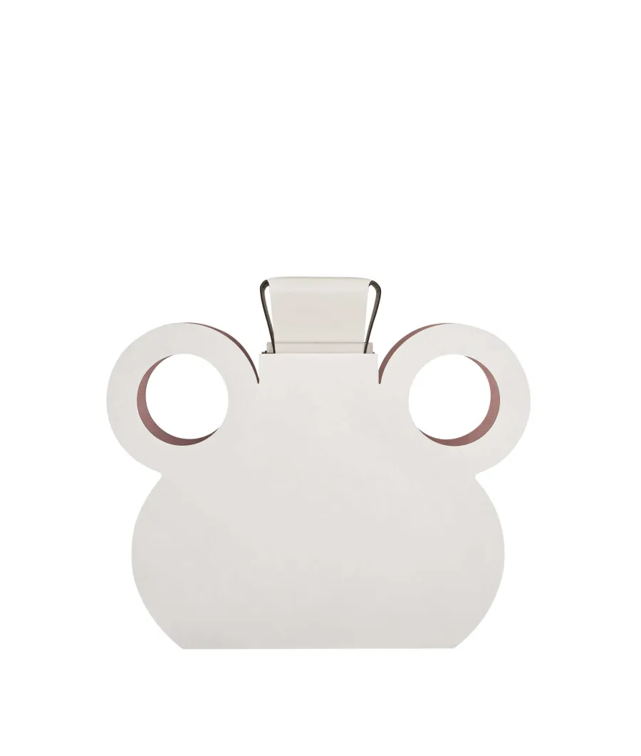 obrazek 1 Unikalny wazon Otto 9x42xH38 cm wykonany z naturalnej skór w kolorze perłowym