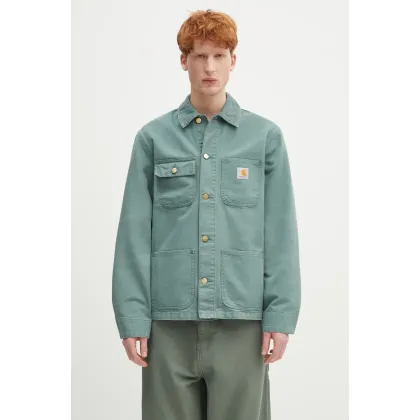 Zdjęcie Carhartt WIP kurtka koszulowa bawełniana Michigan Coat kolor zielony przejściowa I034787.2R84O