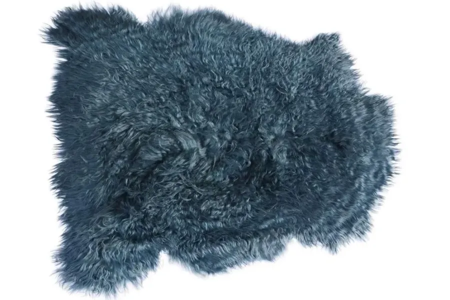 obrazek 1 Oryginalny dywan ze skóry koziej Angora - 89x81 cm