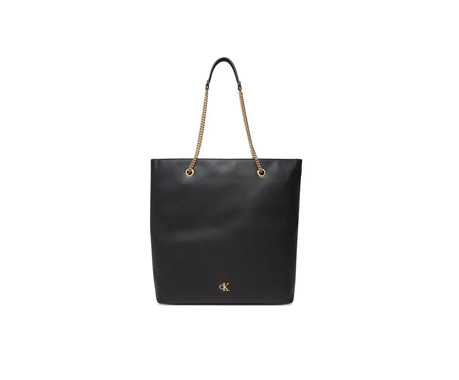 obrazek 1 Calvin Klein Torebka Minimal Monogram Chain Tote LV04F3204G Czarny