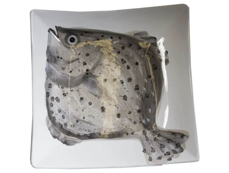 obrazek 1 Unikalny ceramiczny talerz z podobizną ryby - Virginia Casa