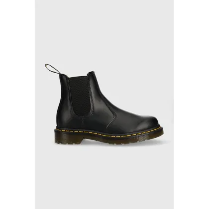Zdjęcie Dr. Martens sztyblety skórzane 2976 Ys kolor czarny na płaskim obcasie DM22227001