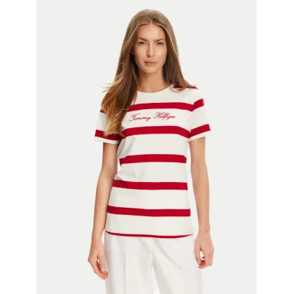 Zdjęcie Tommy Hilfiger T-Shirt Script WW0WW45746 Czerwony Regular Fit