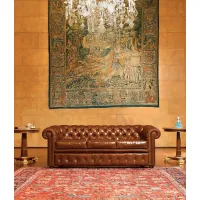Picture Exclusive leather sofa designed in a classic style - Mascheroni