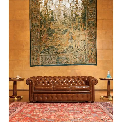 Zdjęcie Ekskluzywna skórzana sofa zaprojektowana w stylu klasycznym – Mascheroni