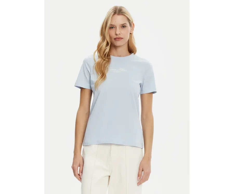 obrazek 1 Tommy Hilfiger T-Shirt WW0WW45428 Błękitny Regular Fit