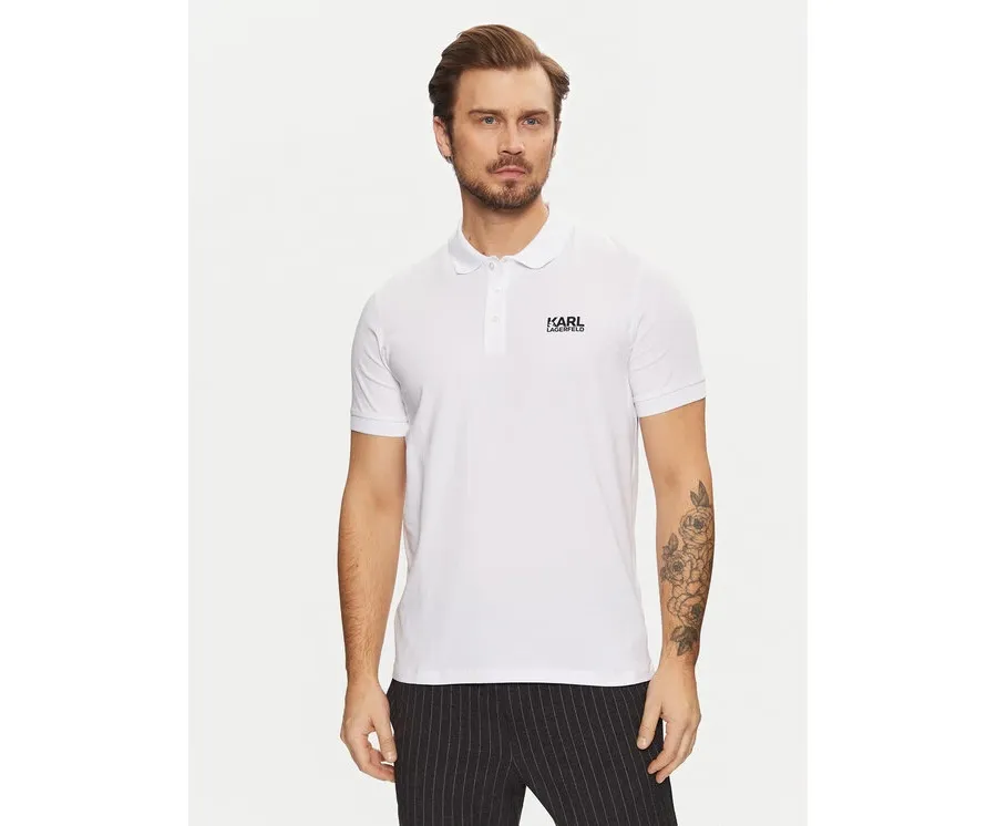 obrazek 1 KARL LAGERFELD Polo 745088 551235 Biały Regular Fit