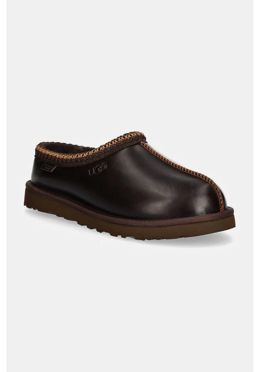 obrazek 1 UGG kapcie skórzane Tasman Lthr Regen kolor brązowy 1163890-IWD