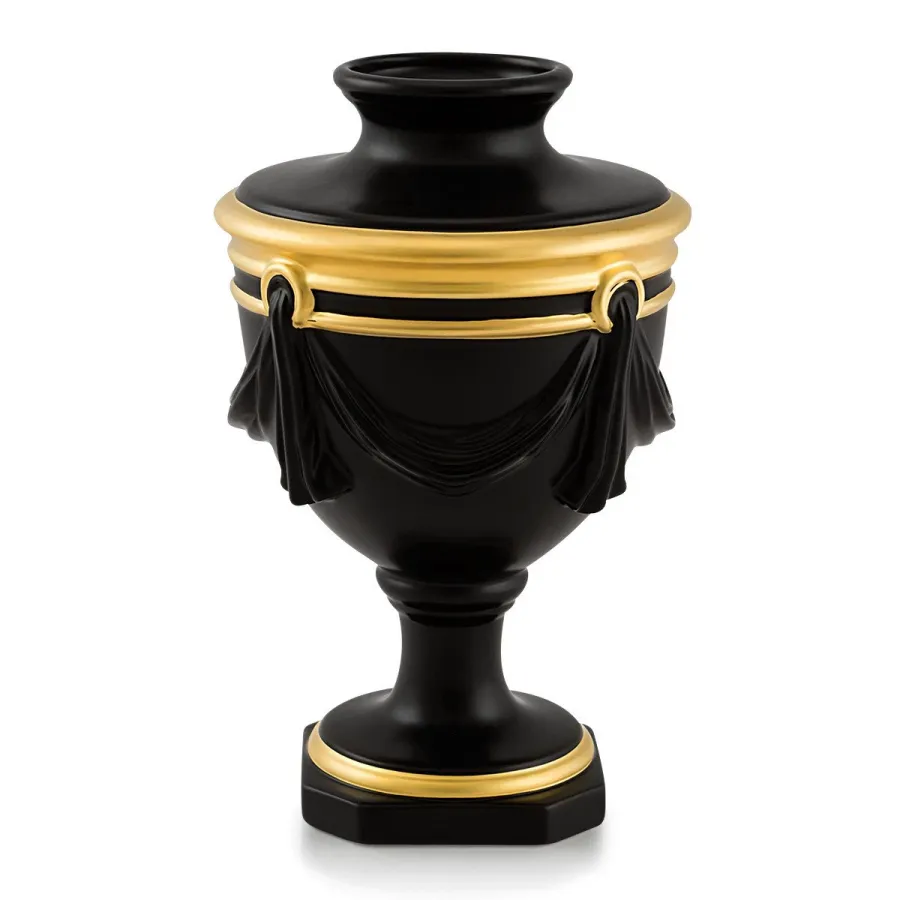 obrazek 1 Czarno złoty wazon ceramiczny – Ahura