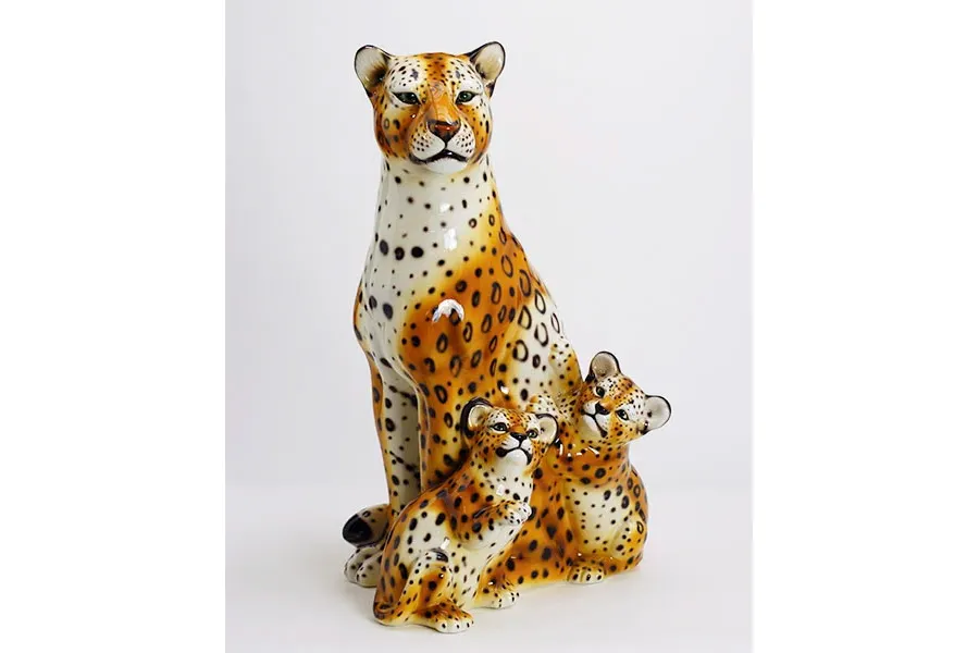 obrazek 1 Cudny ceramiczny tygrys z maleństwem