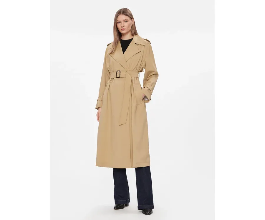 obrazek 1 Weekend Max Mara Płaszcz wełniany Giostra 2415021051 Beżowy Regular Fit
