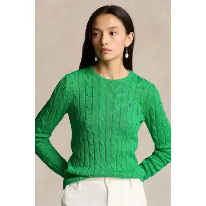 Zdjęcie Polo Ralph Lauren sweter bawełniany kolor zielony