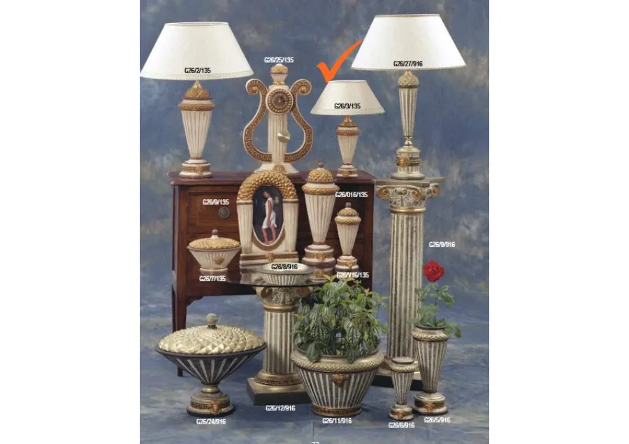 obrazek 1 Mała beżowo-brązowa lampa ceramiczna