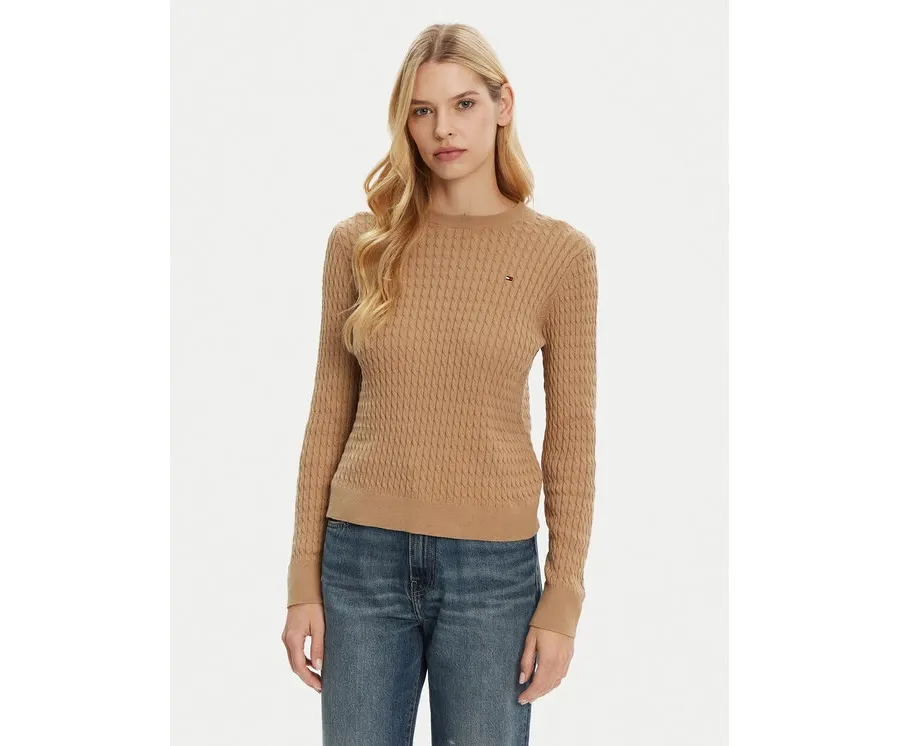 obrazek 1 Tommy Hilfiger Sweter WW0WW44993 Brązowy Regular Fit