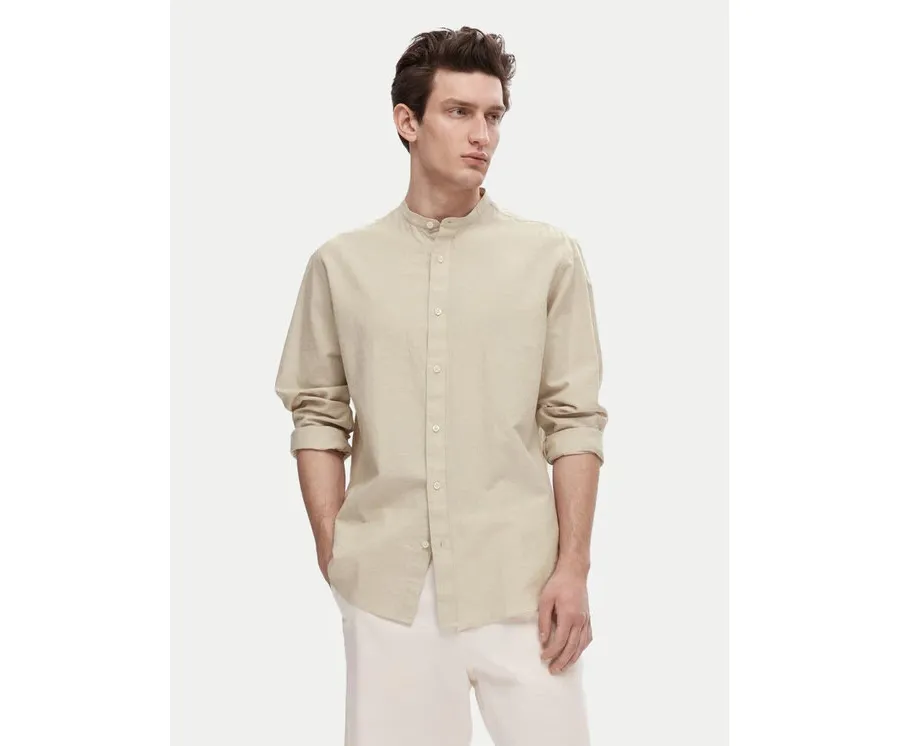 obrazek 1 Selected Homme Koszula New Linen 16079054 Beżowy Regular Fit