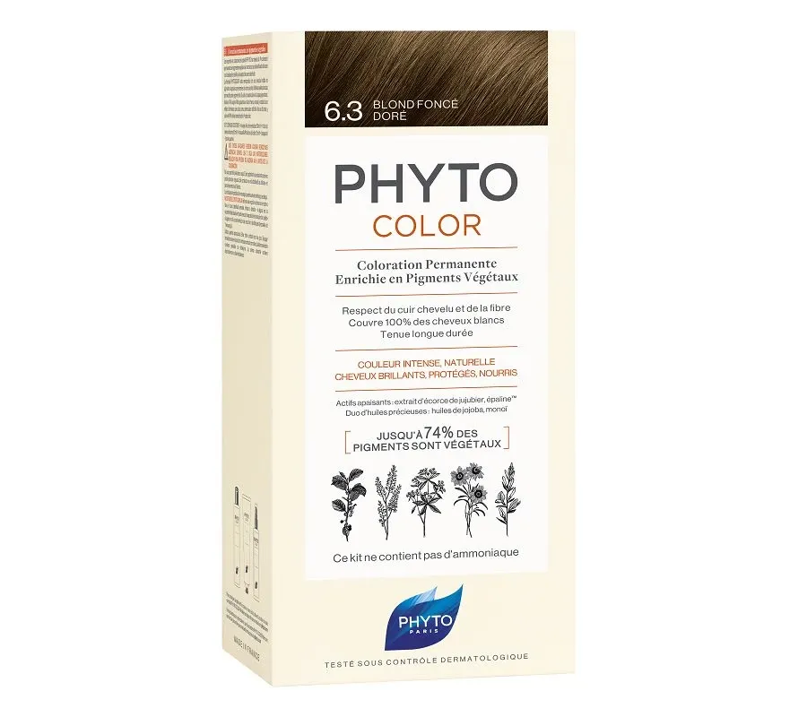 obrazek 1 Phyto Phytocolor Farba do włosów, 6.3 Ciemny Złoty Blond