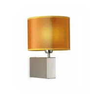 Picture Original Italian wall lamp with an unforgettable orange lampshade