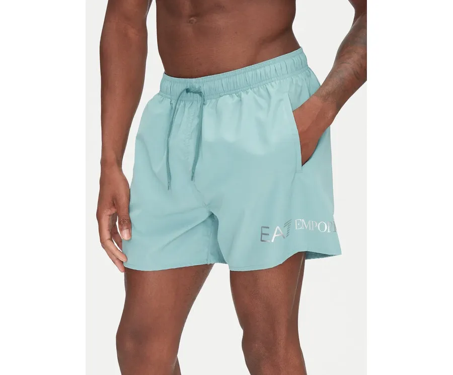 obrazek 1 EA7 Emporio Armani Szorty kąpielowe 7M000519 AF13049 MB159 Turkusowy Regular Fit