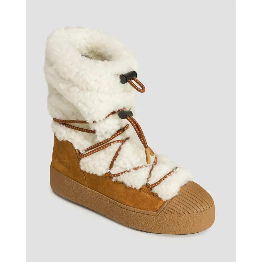 obrazek 1 Buty Zimowe Skórzane Damskie Moon Boot Resort Ltrack Polar Shearling