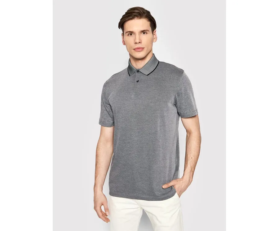 obrazek 1 Selected Homme Polo Leroy 16082844 Szary Regular Fit
