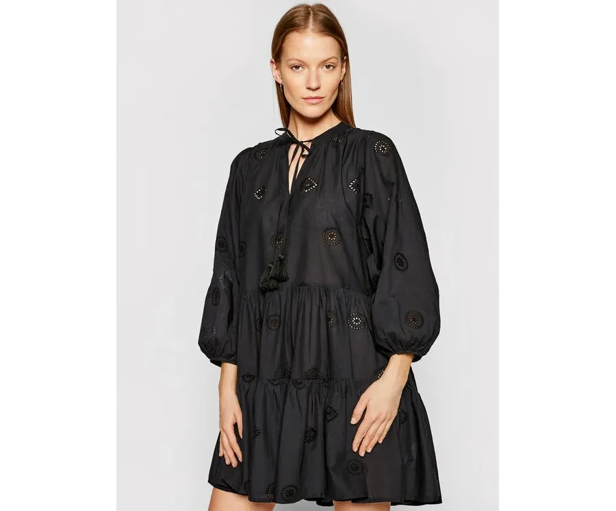 obrazek 1 Seafolly Sukienka letnia Embroidery 54155-DR Czarny Regular Fit