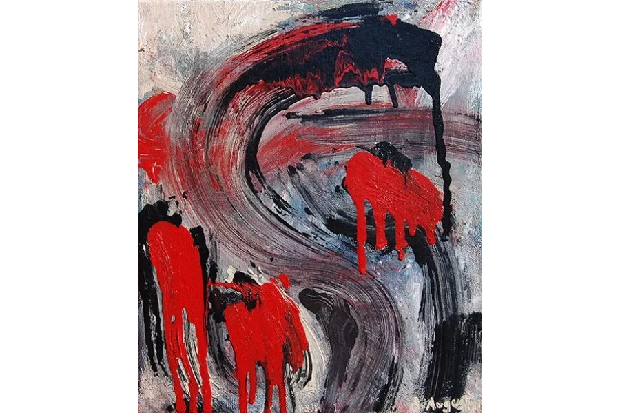 obrazek 1 Abstrakcja 30 x 25 cm, technika mieszana na płótnie – Amelia Augustyn