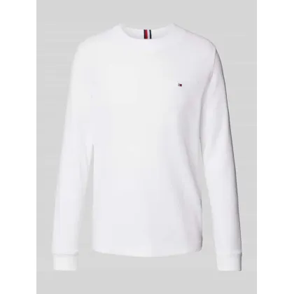 Zdjęcie Bluzka o kroju regular fit z długim rękawem i dodatkiem bawełny
