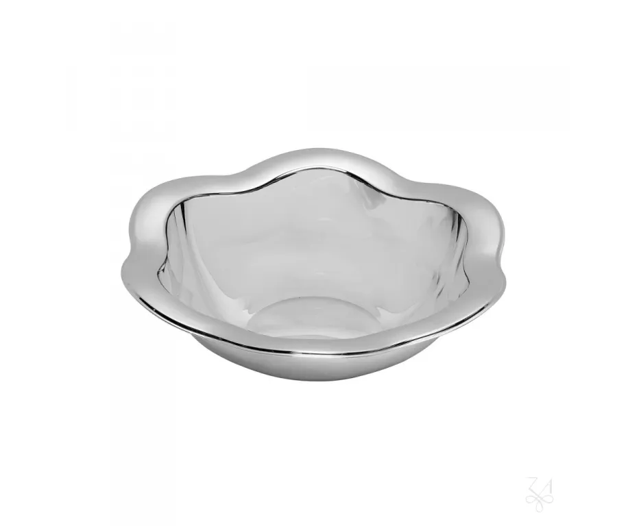 obrazek 1 Okrągła platerowana srebrem miska o oryginalnym kształcie - Zaramella Argenti
