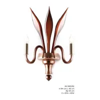 Picture Two-light wall lamp in coffee-colored Murano glass with mirror effect - Il Paralume Marina