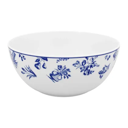 Zdjęcie Stylowa porcelanowa miska na sałatki Chintz Azul z unikatowym motywem roślinnym - Vista Alegre