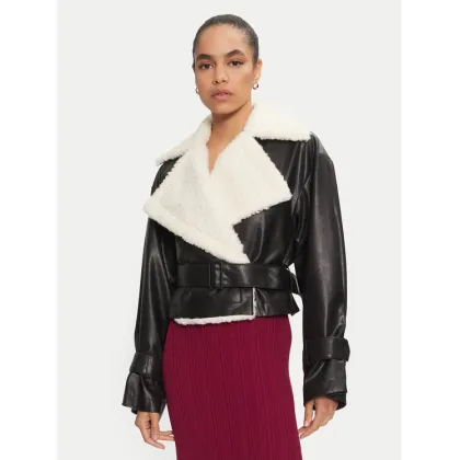 Zdjęcie Hugo Kurtka z imitacji skóry Anitta-1 50524091 Czarny Relaxed Fit HUGO