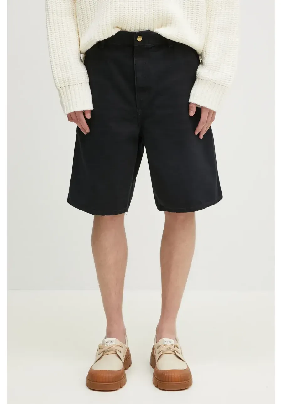 obrazek 1 Carhartt WIP szorty jeansowe Single Knee Short męskie kolor czarny I034797.894O