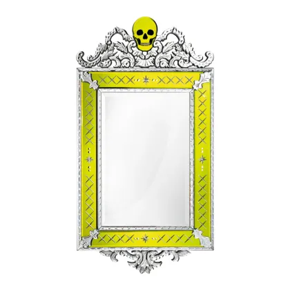 Zdjęcie Niesztampowe lustro Memento Mori 010 ze zdobieniem w kształcie czaszki