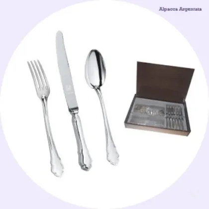Zdjęcie Luksusowy 36-elementowy komplet sztućców w skrzynce - Zaramella Argenti