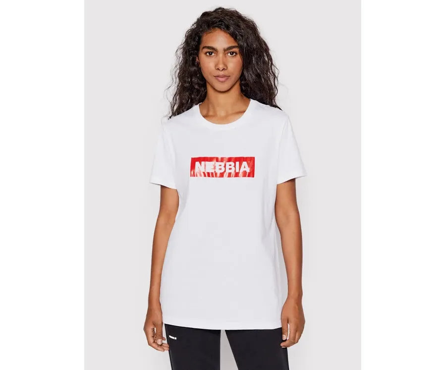 obrazek 1 NEBBIA T-Shirt 592 Biały Regular Fit