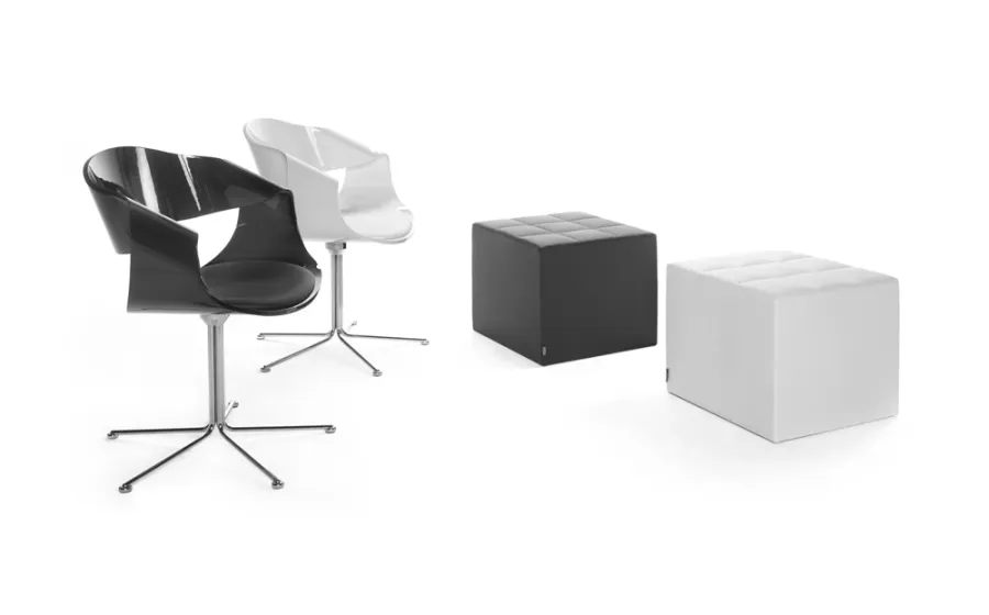 obrazek 5 Designerskie lakierowane krzesło biurowe - Chantal