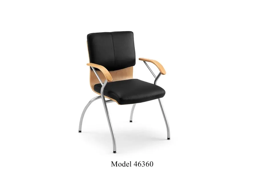 picture 6 Armchair for office - combination of wood and leather Ducale Lux