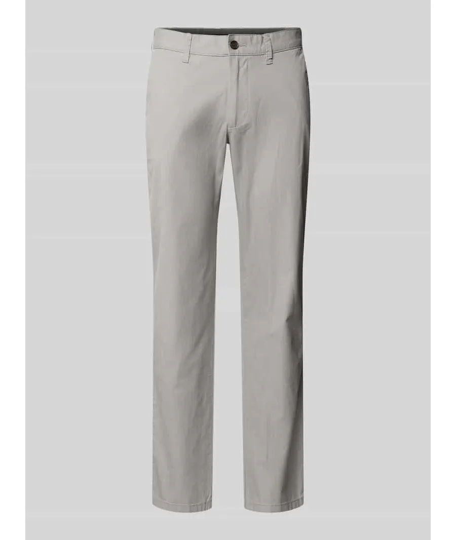 obrazek 1 Chinosy o kroju regular fit z fakturowanym wzorem