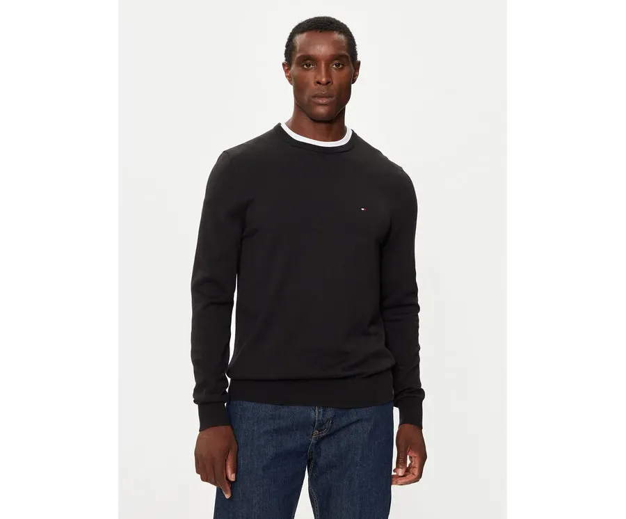 obrazek 1 Tommy Hilfiger Sweter Essential MW0MW14748 Czarny Regular Fit