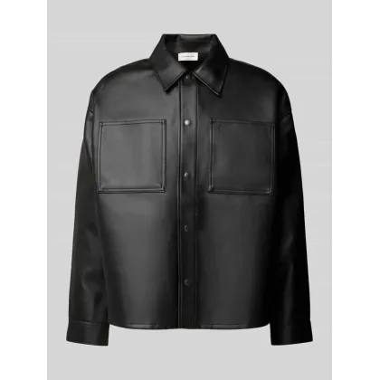 Zdjęcie Koszula casualowa o kroju oversized z imitacji skóry