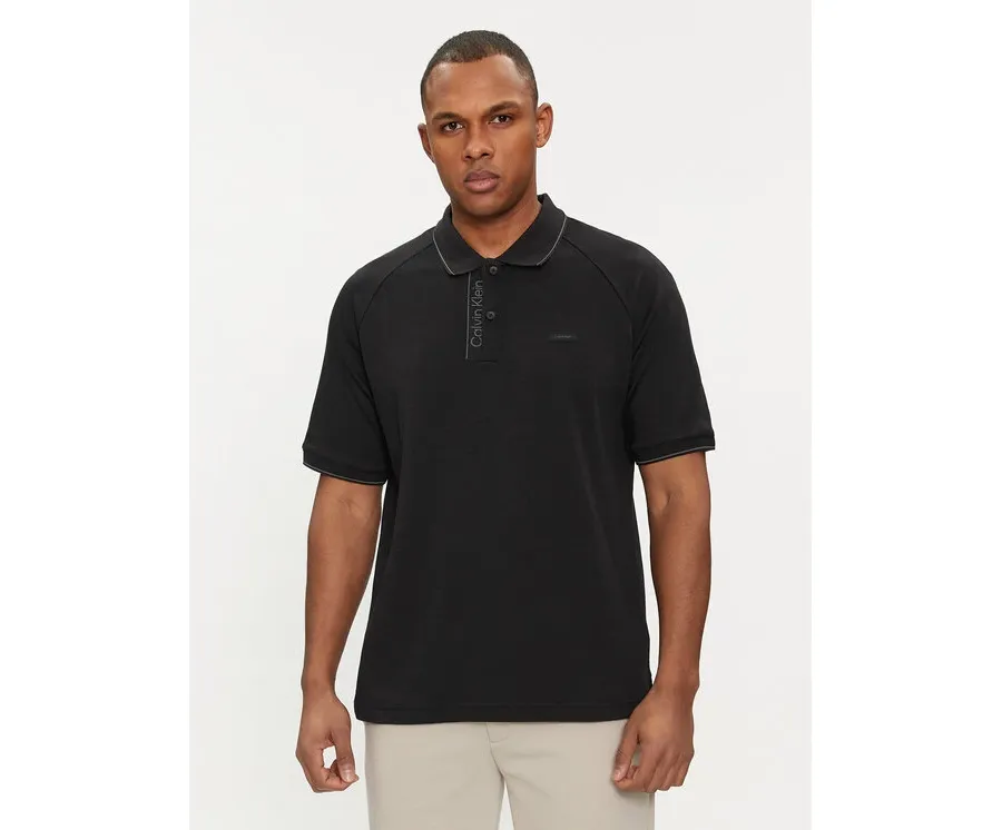 obrazek 1 Calvin Klein Polo Logo Tape K10K112463 Czarny Regular Fit