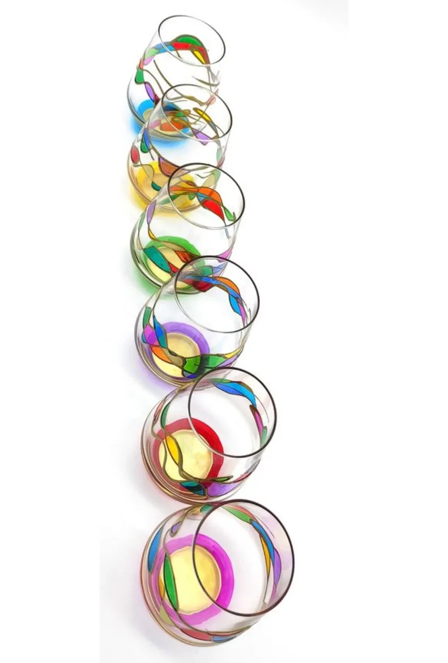 obrazek 2 Dekoracyjny zestaw szklanek Rainbow wave - 6x 400 ml
