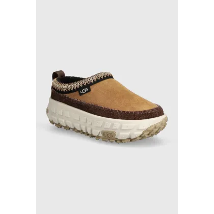 Zdjęcie UGG klapki zamszowe Venture Daze damskie kolor brązowy na platformie 1155650