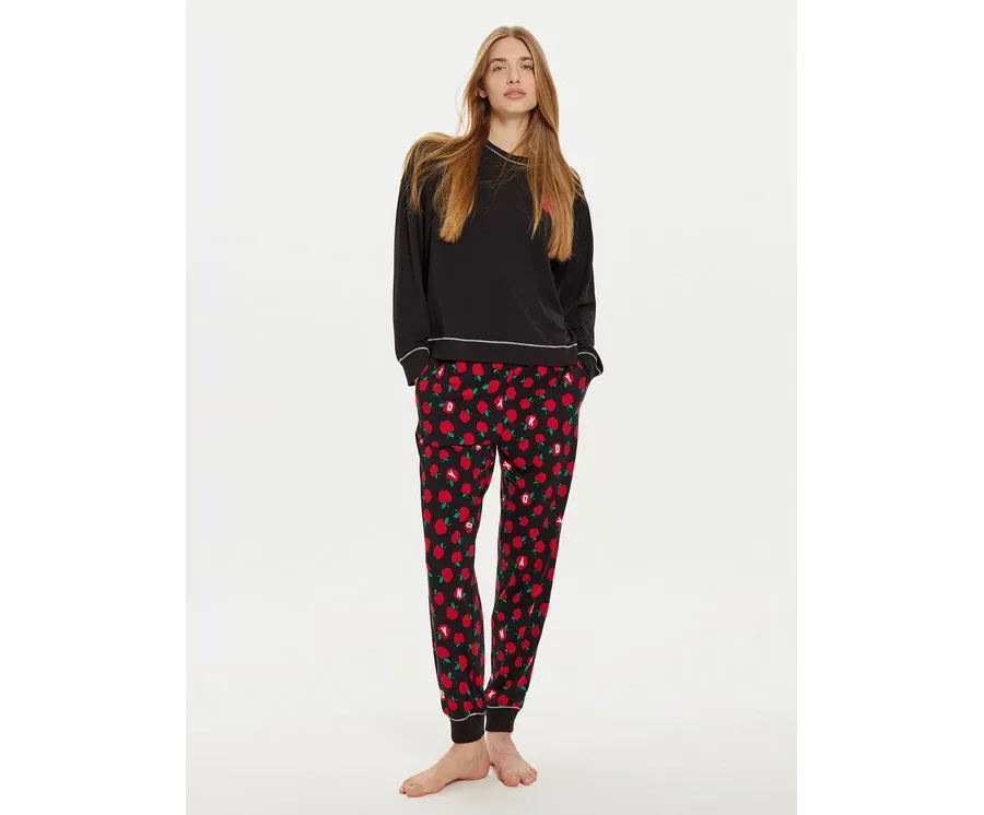 obrazek 1 DKNY Piżama YI90025 Czarny Regular Fit
