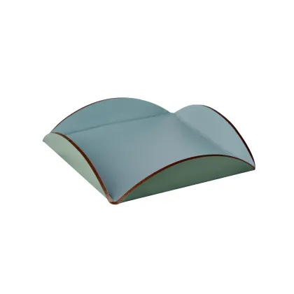 Zdjęcie Duża podkładka na stół na sosy i przyprawy ze skóry w kolorze pastelowym niebieskim