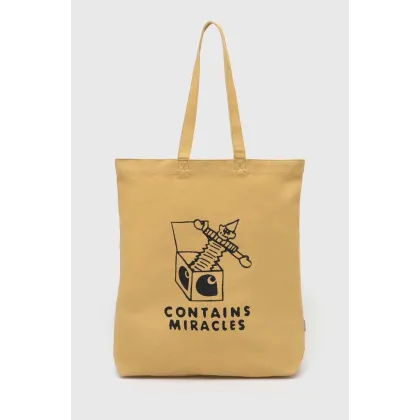 Zdjęcie Carhartt WIP torebka bawełniana Stamp Tote kolor beżowy I033629.23FXX