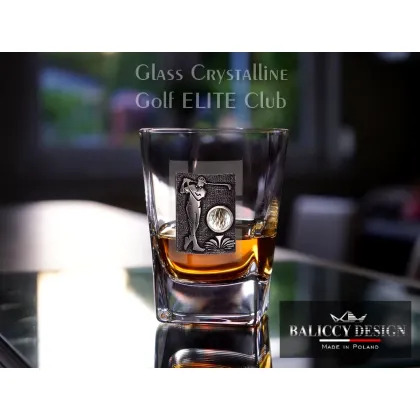 Zdjęcie Szklanka do whisky Quadro z kryształem  -  Golf Master